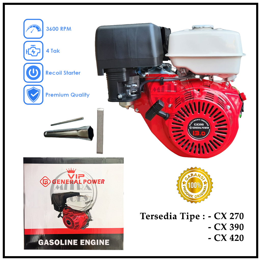 GENERAL Gasoline Engine CX-420 Mesin Penggerak Serbaguna 16Hp CX GX 420