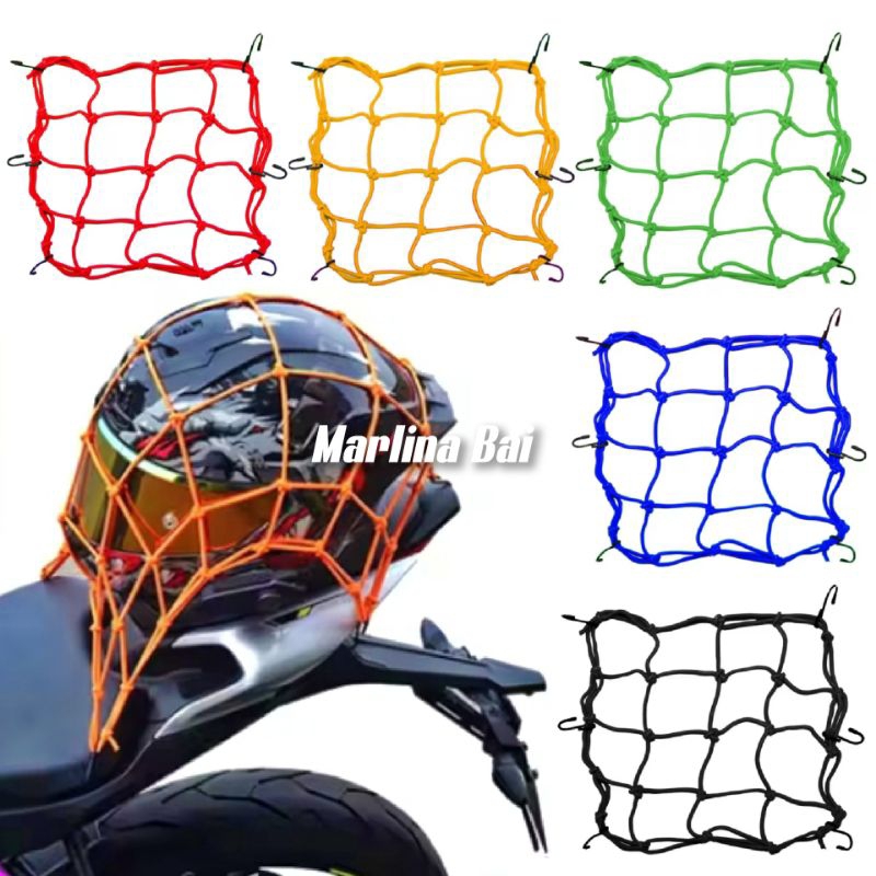 Tali Jaring Helm Motor Pengikat Tas Barang Di Bagasi Jok Motor Sepeda