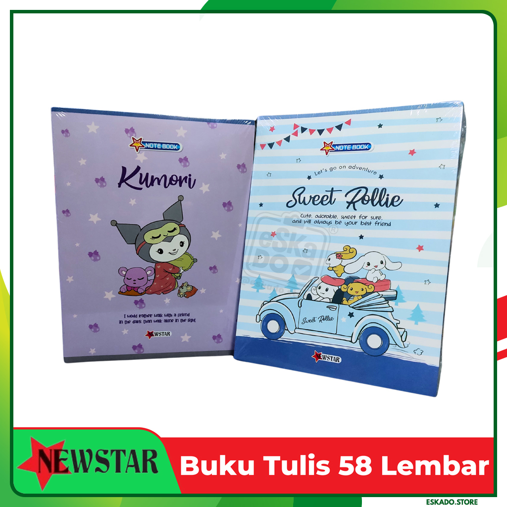 

Buku Tulis Quarto 58 Lembar / Buku Tulis New Star Motif Lucu