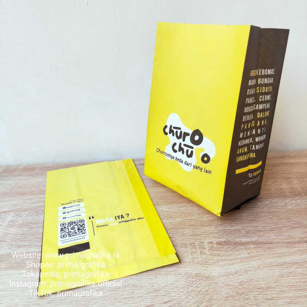 

Custom Paper Bag 11 x 3 x 15,5 2W Foodgrade - Paperbag / Kantong Kertas / Packaging