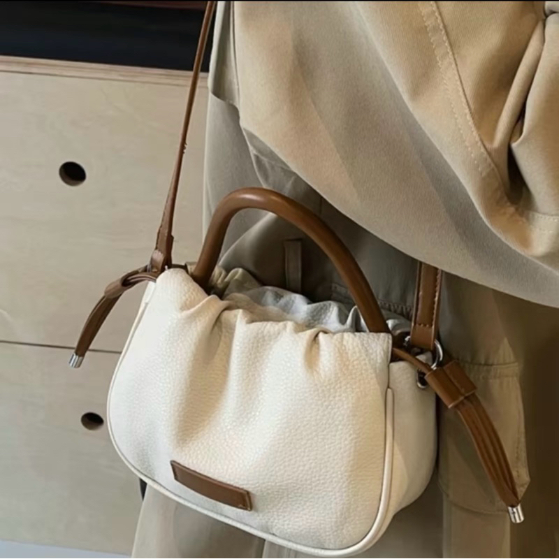 Tas Fashion Serut Kulit Jeruk Apricot #883