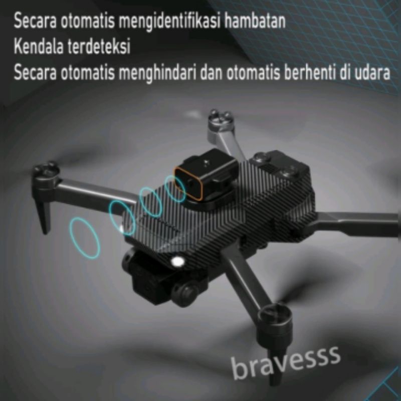 Drone R107S UAV-6K HD5 Dual Kamera Pintar UAV-Serat Karbon UAV-Inframerah Menghindari