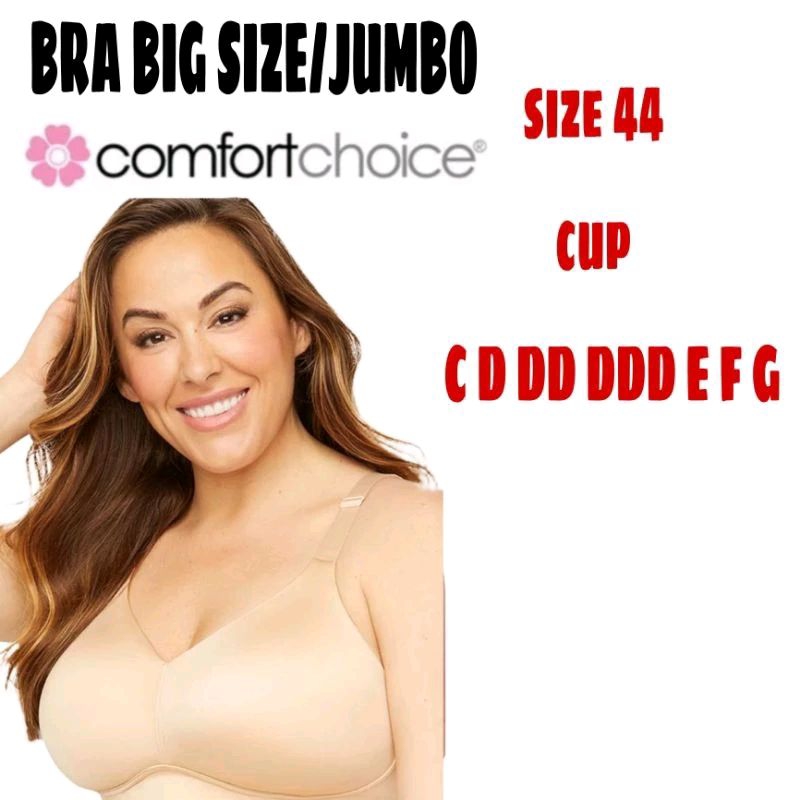 ANEKA BRA BIGSIZE JUMBO NON WIRED NON PADDED SIZE 44 BRANDED EXPORT.
