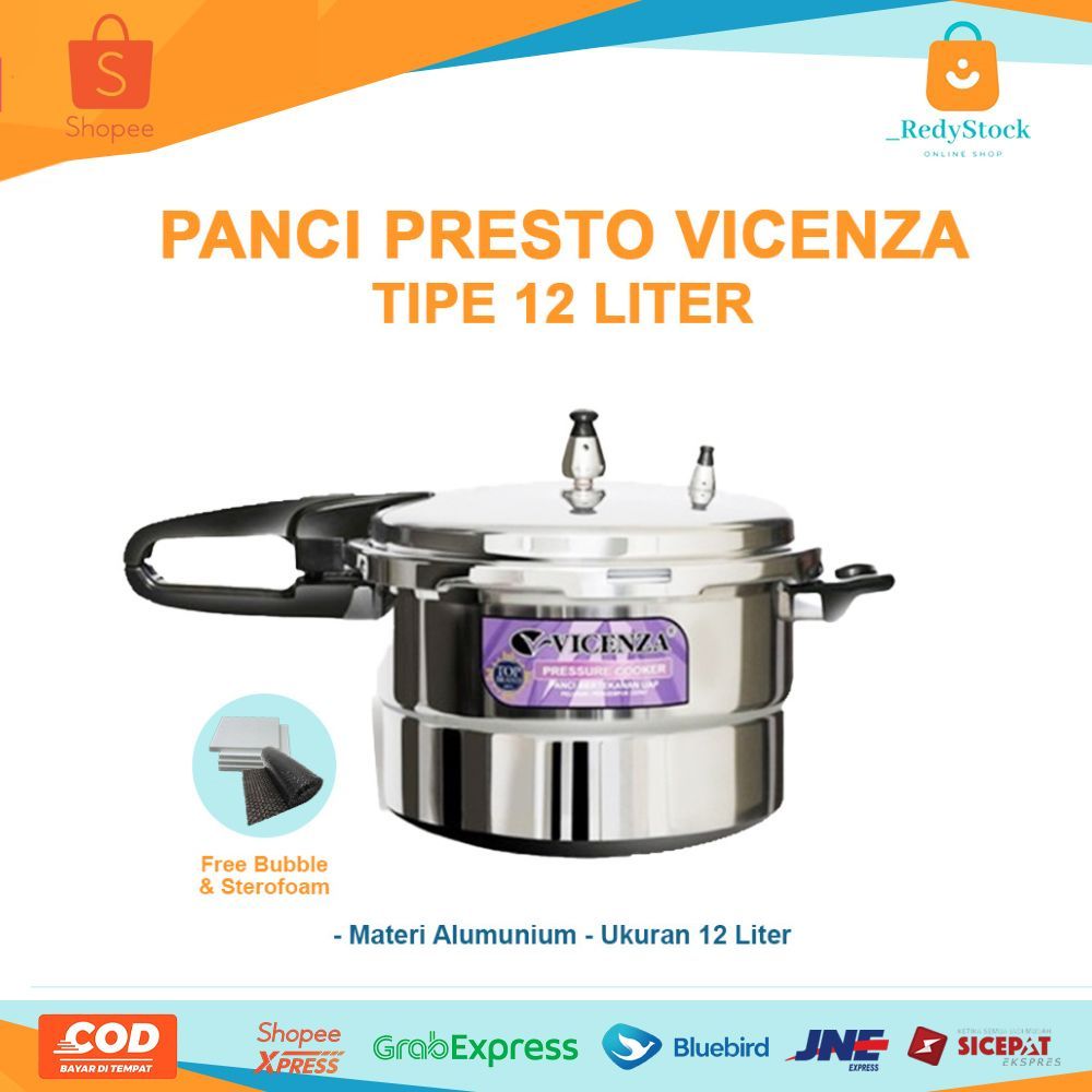 Panci Presto Presto Vicenza 12 Liter V 328 Hitam PANCI PRESTO VICENZA 12 LITER