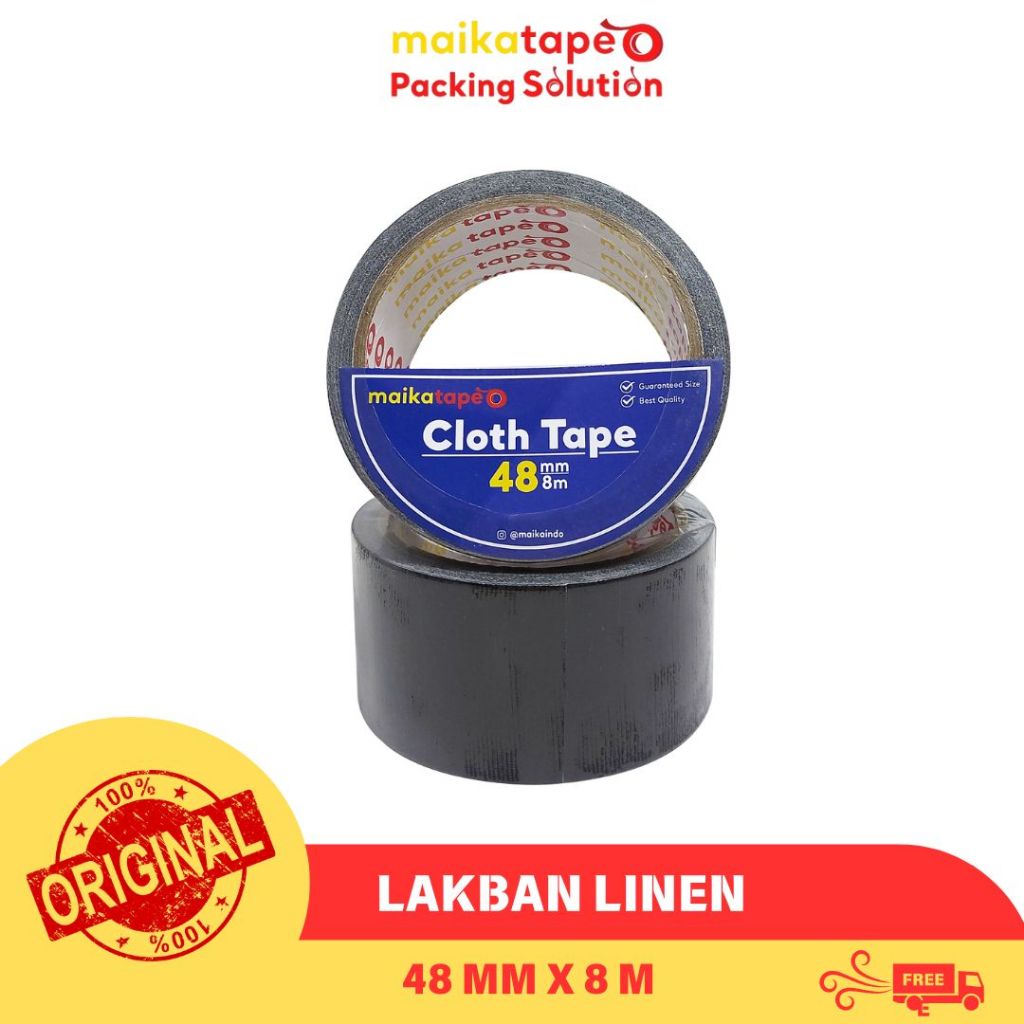 

CLOTH TAPE/ LAKBAN LINEN HITAM MAIKATAPE 48MM (1 ROLL)