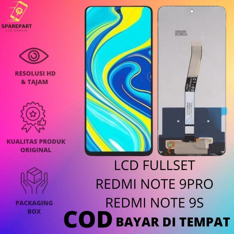 LCD FULLSET XIAOMI REDMI NOTE 9PRO / NOTE 9S ORIGINAL TOUCHSCREEN LCD