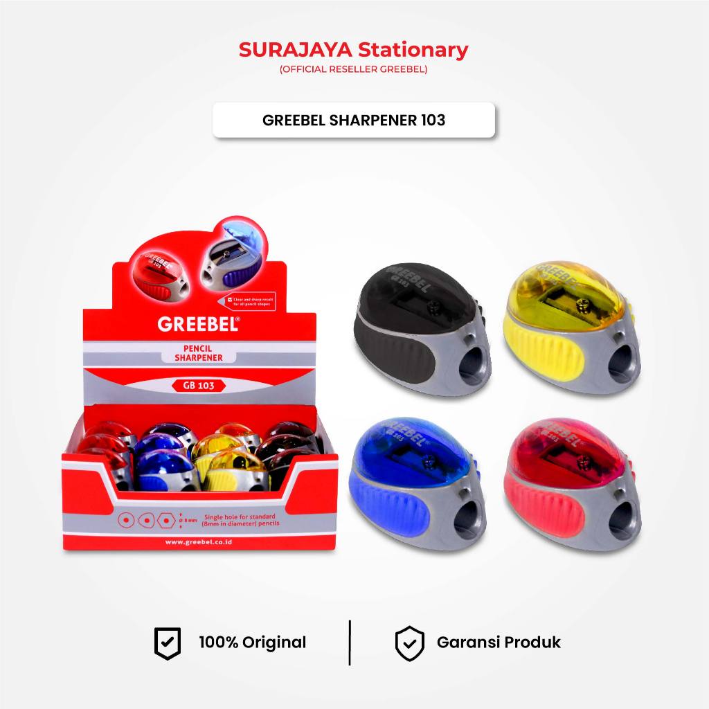 

Rautan Serutan Sharpener GREEBEL (GB-103 1PCS) Orotan Pensil