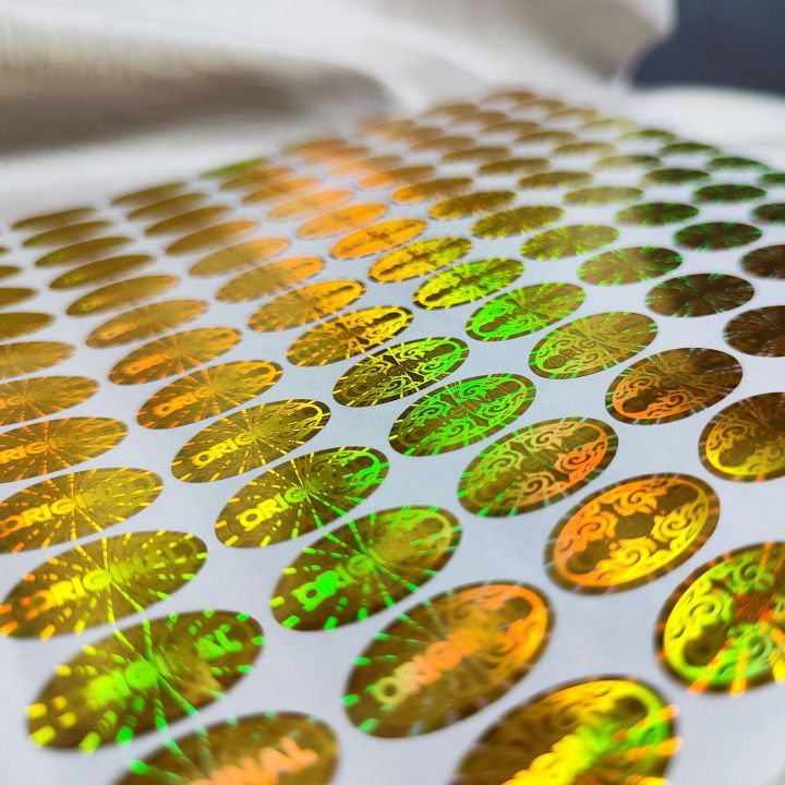 

Stiker Hologram Original gold
