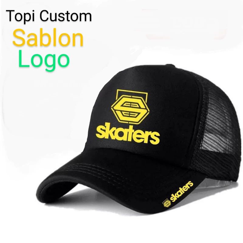 Topi Trucker Skaters Premium Custom Logo / Topi Distro Original / Topi Jaring Topi Dewasa / Topi Jal