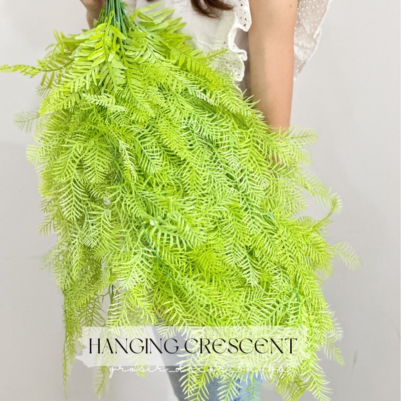 [QC] DAUN JUNTAI CRESCENT HANGING GRASS  Aksesoris Juntai Star Premium Artificial Dekorasi  Daun Ram