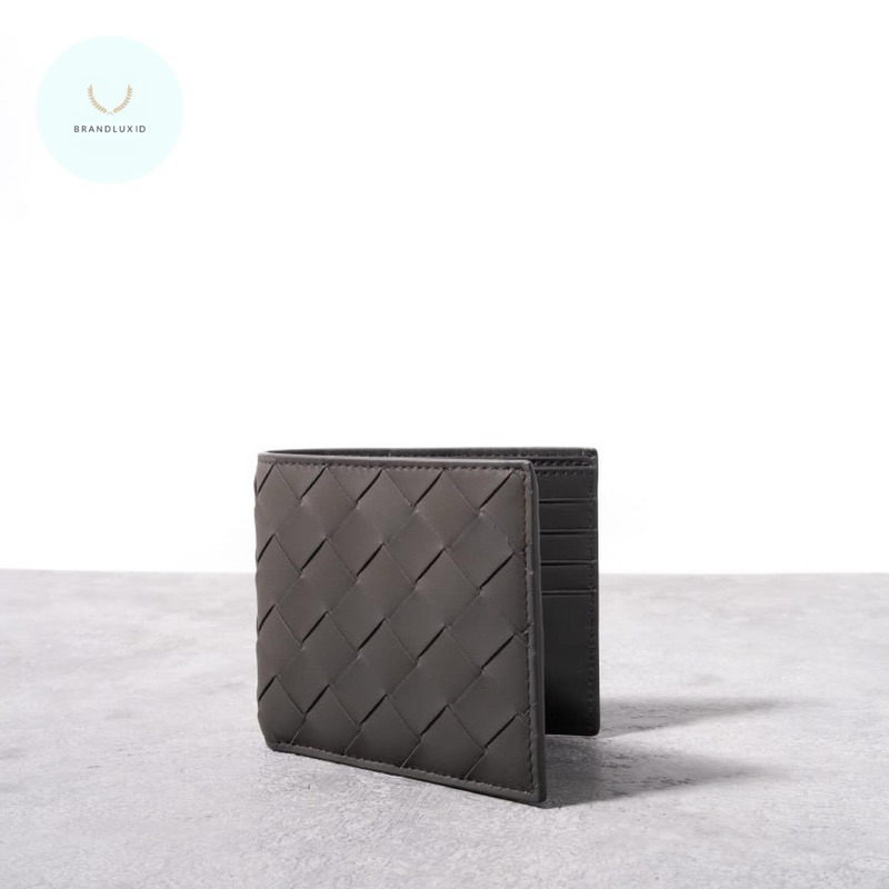 Bottega Veneta Big intrecciato bifold wallet Light Graphite