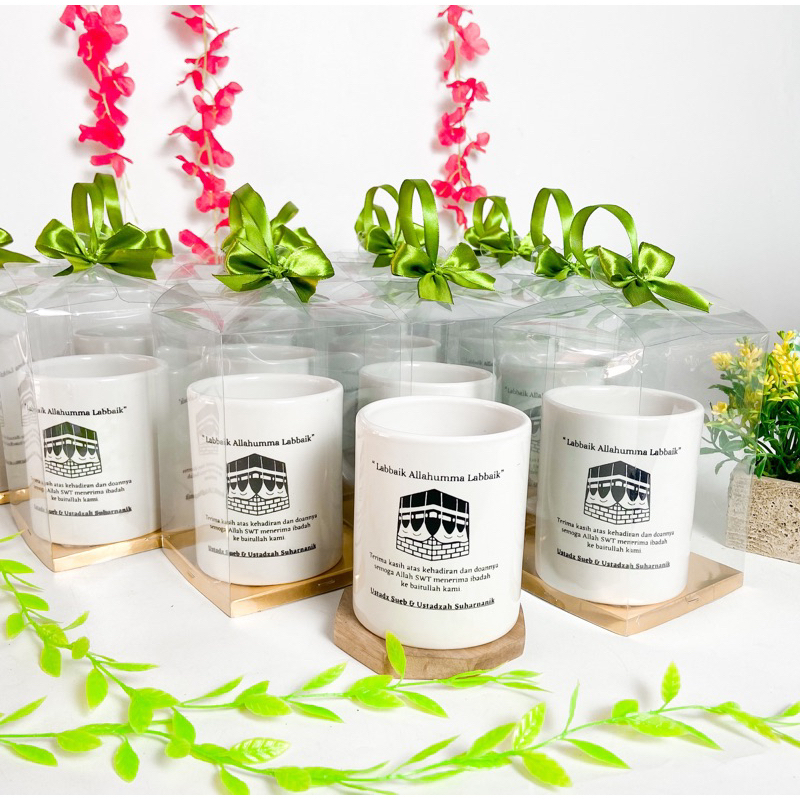 Souvenir Gelas Pernikahan Keramik Sablon Custom Pernikahan Wedding Elegan Mewah
