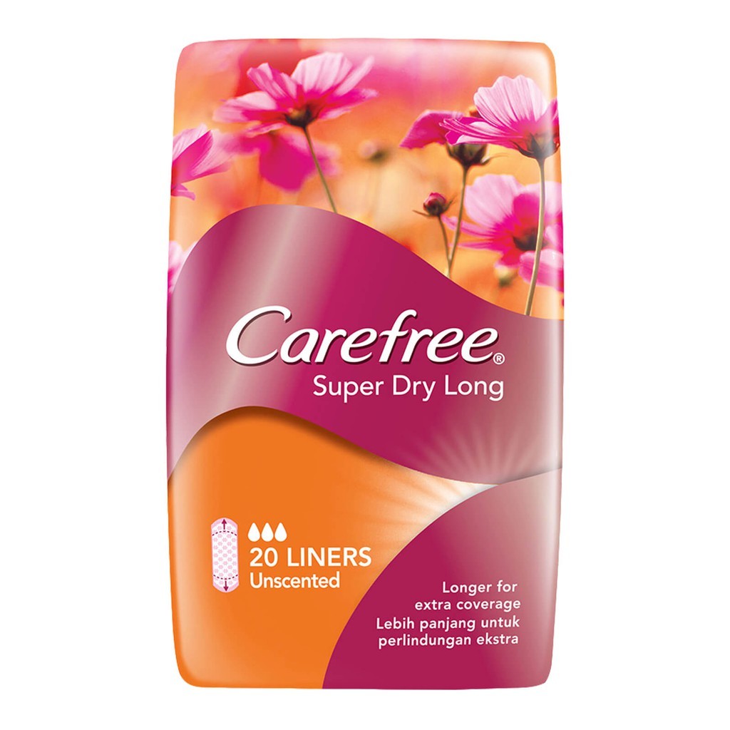 CAREFREE SUPER DRY LONG UNSCENTED ISI 20