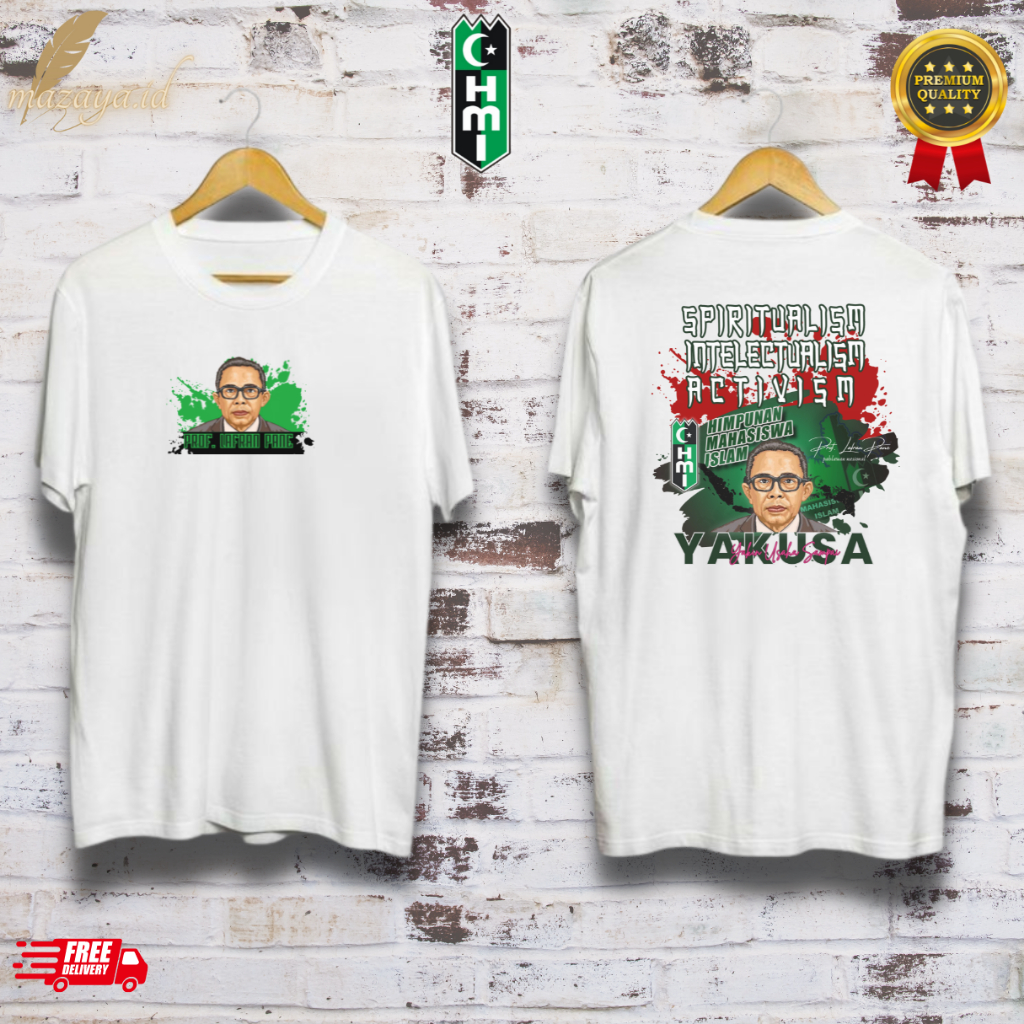 KAOS / TSHIRT ORIGINAL HMI LAFRAN PANE PUTIH/PENDIRI/ LENGAN PENDEK / BISA COD / HIMPUNAN MAHASISWA 