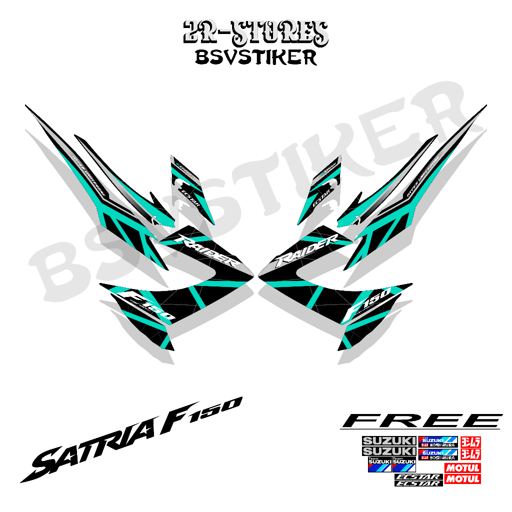 sriping suzuki raider 150 facelift, stiker satria fu 150 facelift sku5, fu facelitf 150 Motorcycle