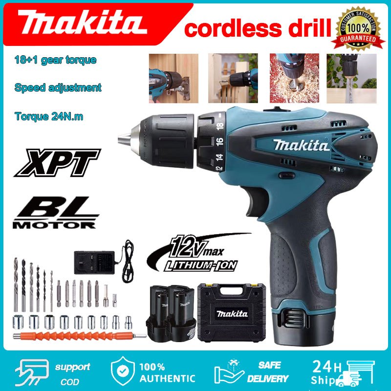 Makita DF330 Bor Listrik Tanpa Kabel Obeng Rumah Tangga Obeng Listrik Multifungsi Tanpa Kabel