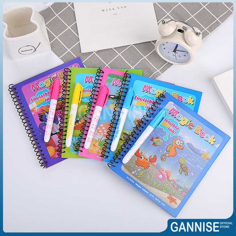 

Magic Water Book Buku Gambar Mewarnai Anak Dengan Pulpen Tinta Air - MagicBook, MotifRandom