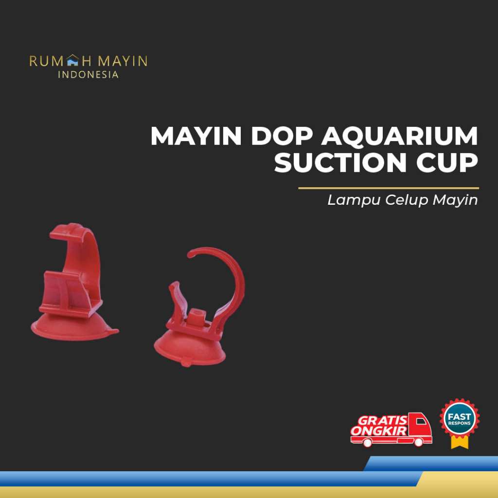 MAYIN Dop karet tempel lampu celup Mayin Aquarium Suction Cup