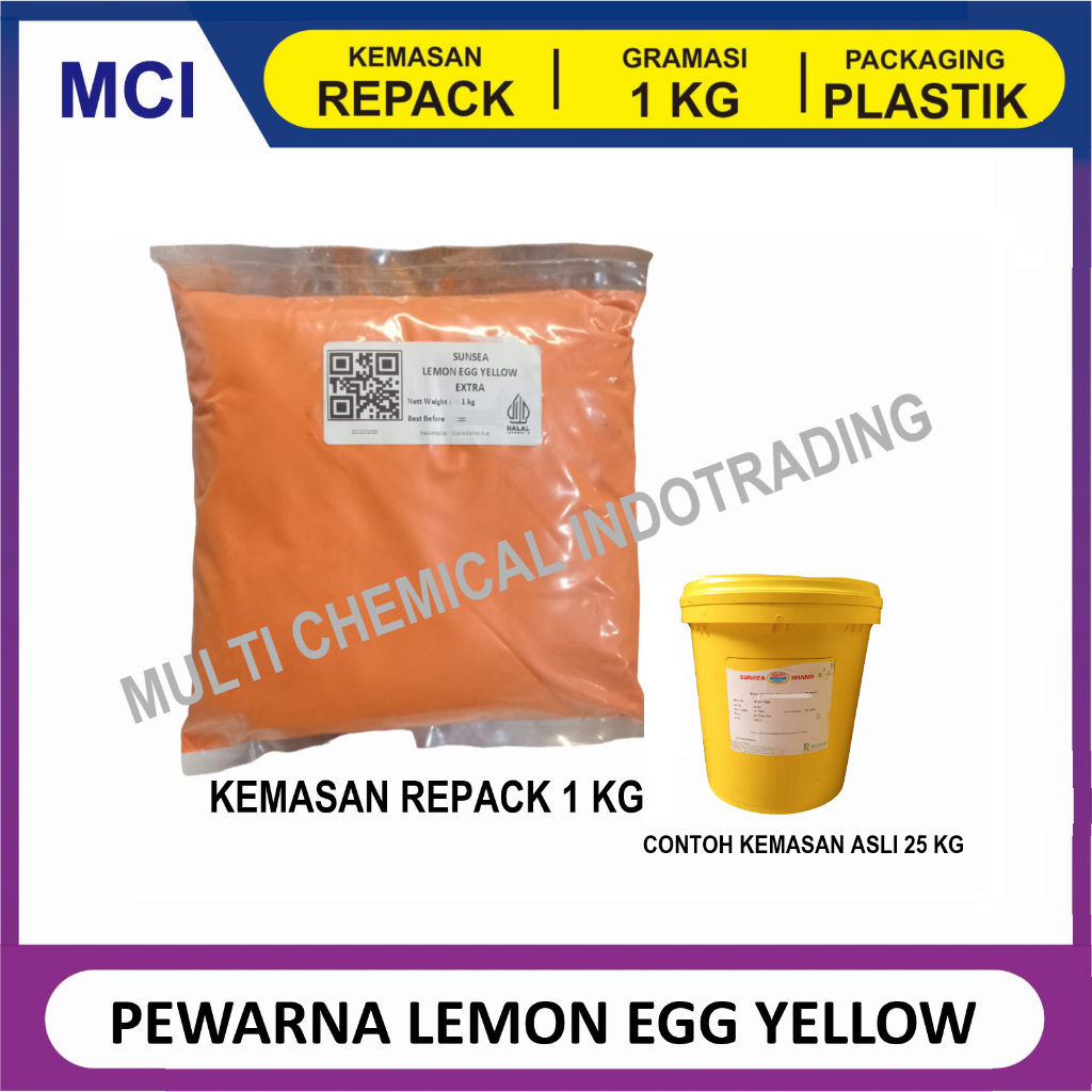 

PEWARNA MAKANAN FOOD GRADE LEMON EGG YELLOW. || 1 kg