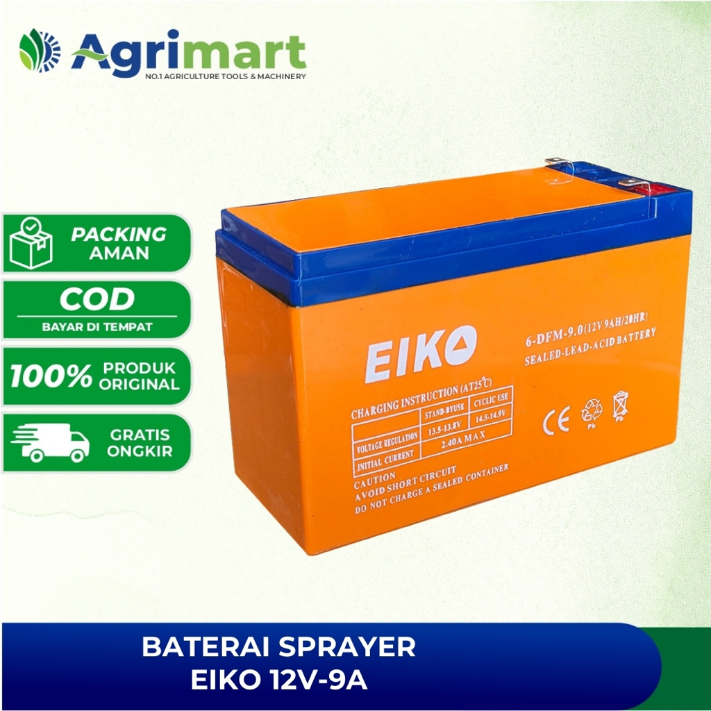 Baterai 9A 12V Eiko Aki Accu Sprayer Elektrik
