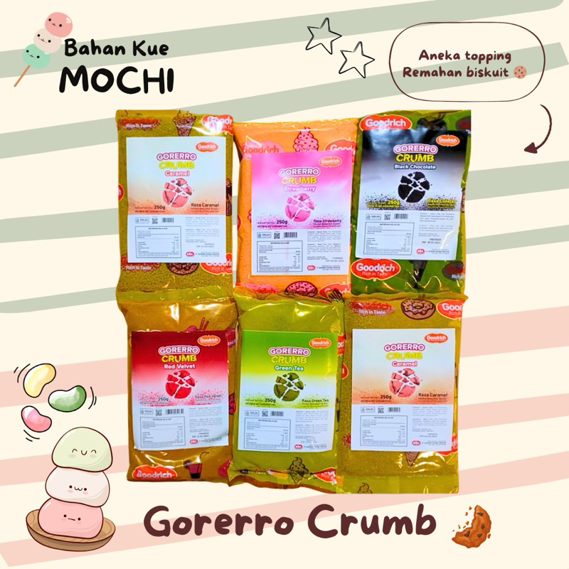 

Goodrich Gorerro Crumb Aneka Rasa 250gr / Remahan Biskuit / Biscuit Crumb