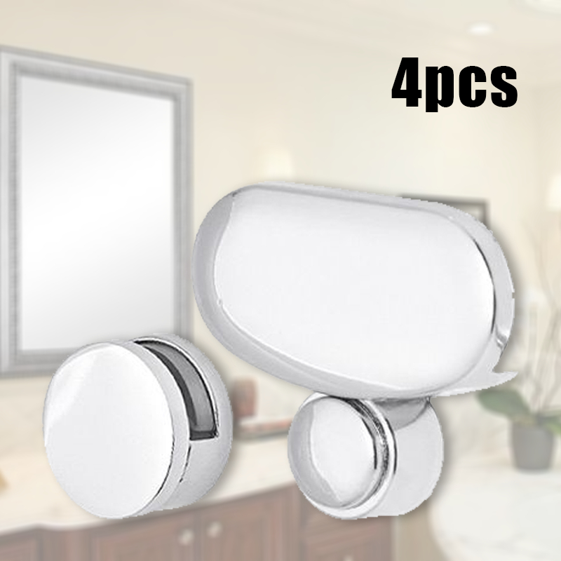 4pcs Klem Penjepit Kaca Cermin Kamar Mandi Klip Penjepit Cermin Kaca Jepit Kaca Penjepit Kaca Oval D