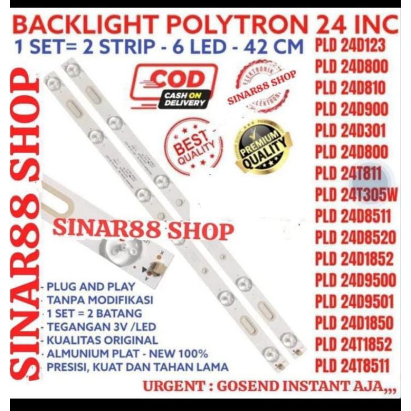 BACKLIGHT TV POLYTRON PLD24D801 PLD24D301 PLD24D8511