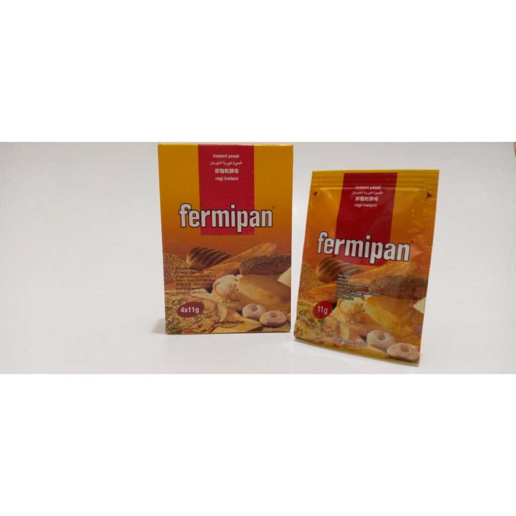 

FERMIPAN RAGI INSTANT KEMASAN SCT ISI 4 / FERMIPAN PENGEMBANG KUE 4 X 11GR ( DUS)