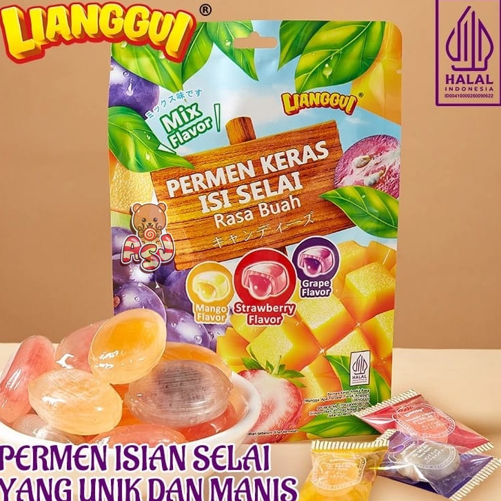 

LIANGGUI PERMEN KERAS SELAI BUAH POUCH 108GR