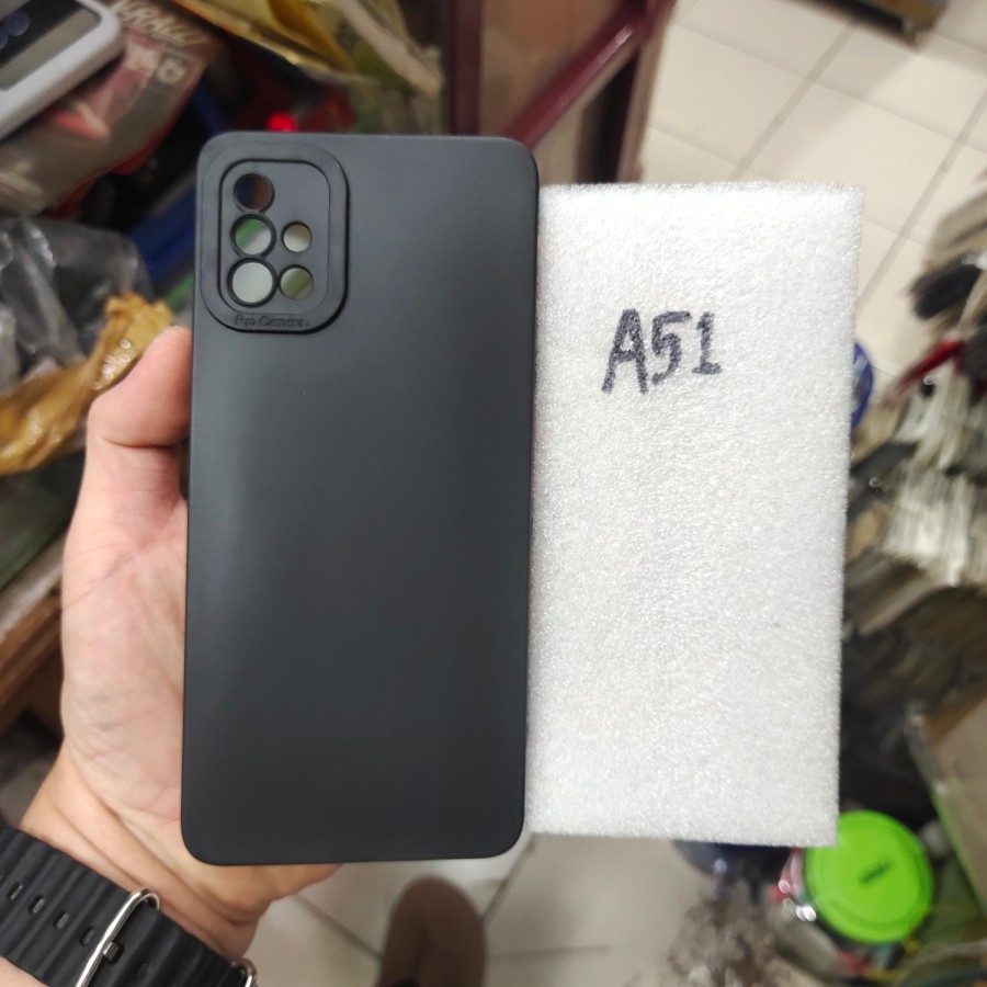 SAMSUNG A51 karet softcase silikon karet hitam mantap