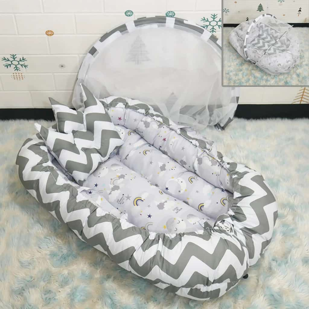 (SABENA SHOP) Kasur Bayi Premium Besar Free Bantal Peyang Mahkota dan Plastik Mika / Kasur bayi mode