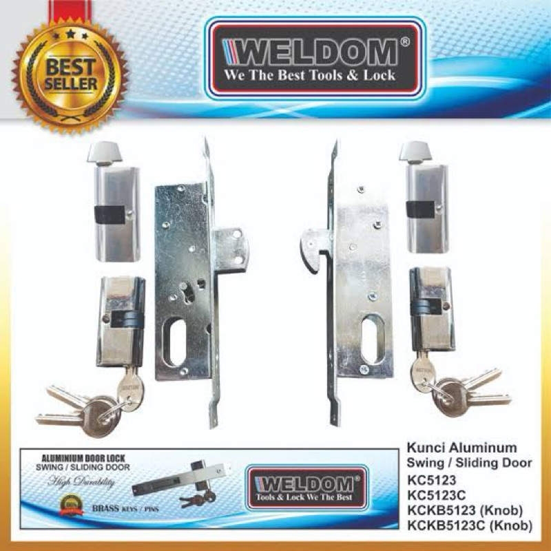 Weldom Kunci Pintu Swing Sliding Door Pintu Geser