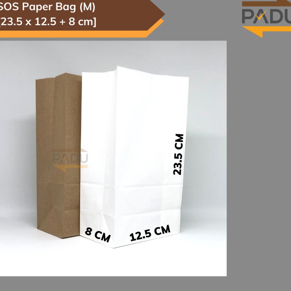 

Terbaru 5 Pcs SOS Paper Bag M Kantong Kes SOS Fried Chicken Snack