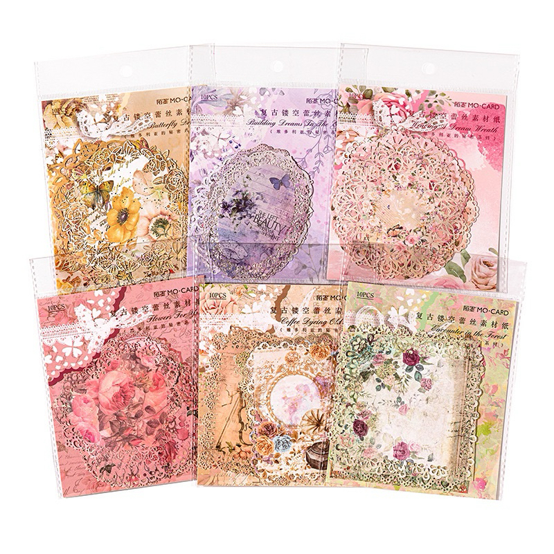 

(7E) paper art deco decor renda doily kertas warna pastel journaling