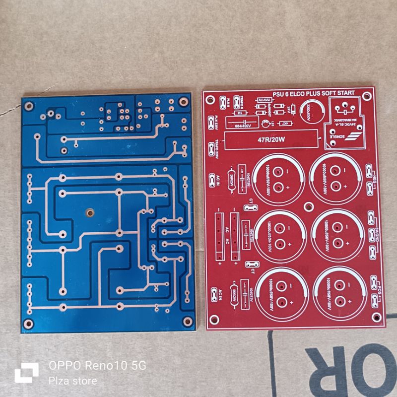 PCB PSU 6 ELCO PLUS SOFTSTART Ukuran 15.5 x 11.3 cm