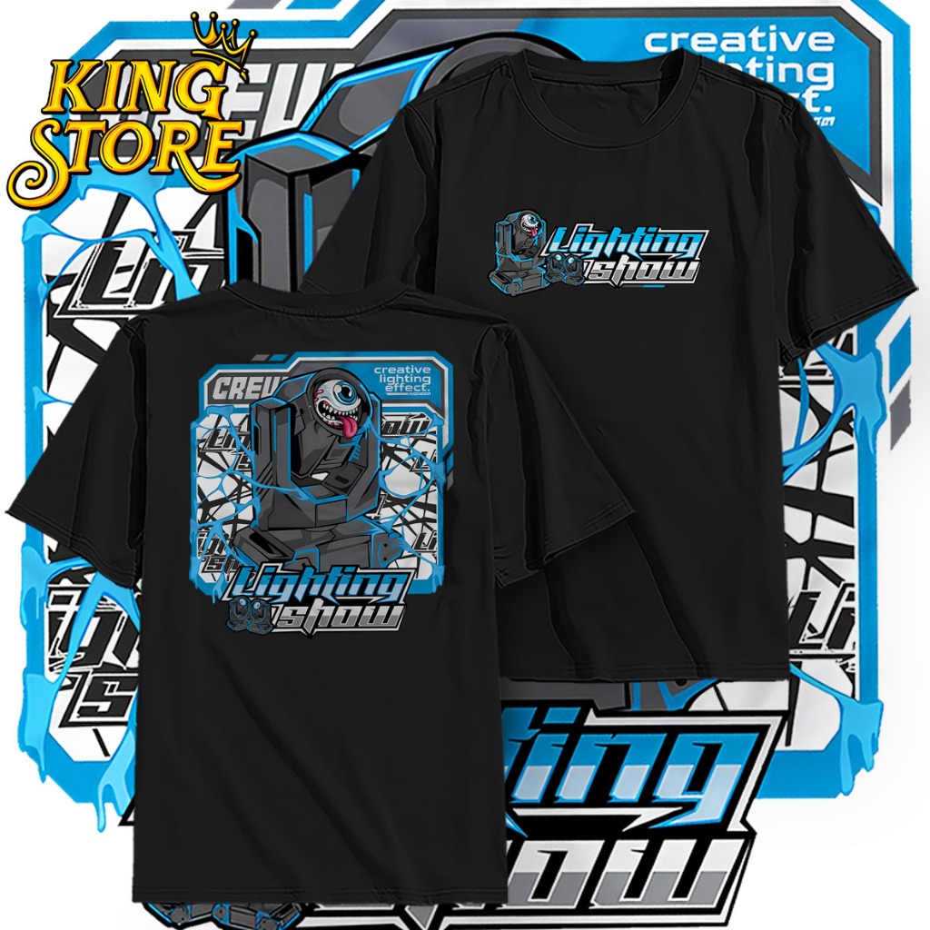 Kaos Sound System Audio Lighting Show - Baju Distro Horeg Vibes Soundman Operator Sound Sistem