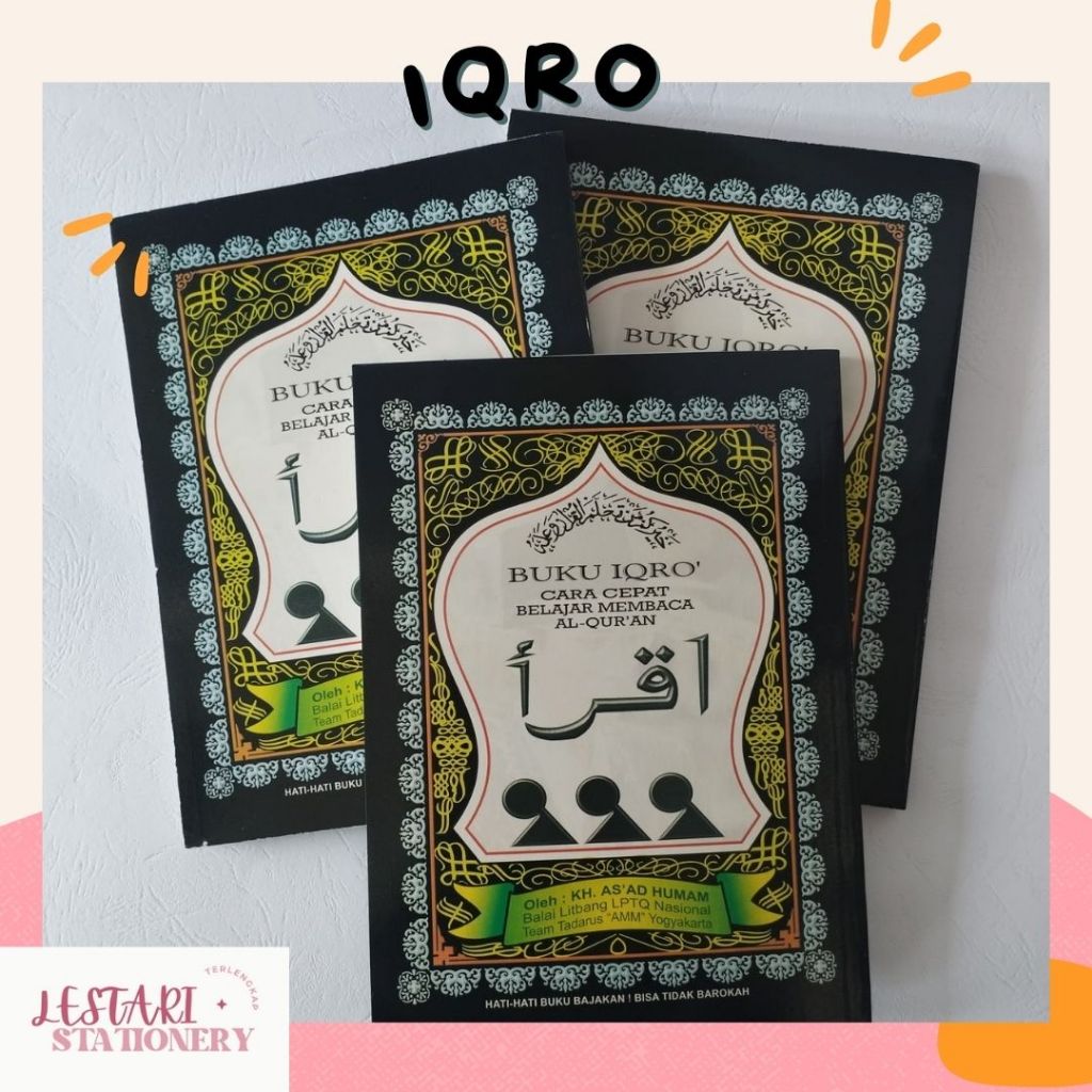 Iqro Besar & Kecil/Iqro Hitam/Iqro 1 Sampai 6 Lestari Stationery