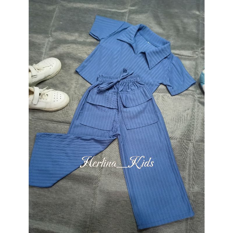 One Set knit hornet anak perempuan/stelan anak perempuan