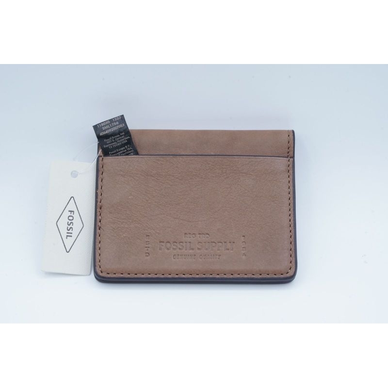 Fossil Dompet Kartu Leather Card Holder Case Wallet Original Gregg Mag CC Medium Brown