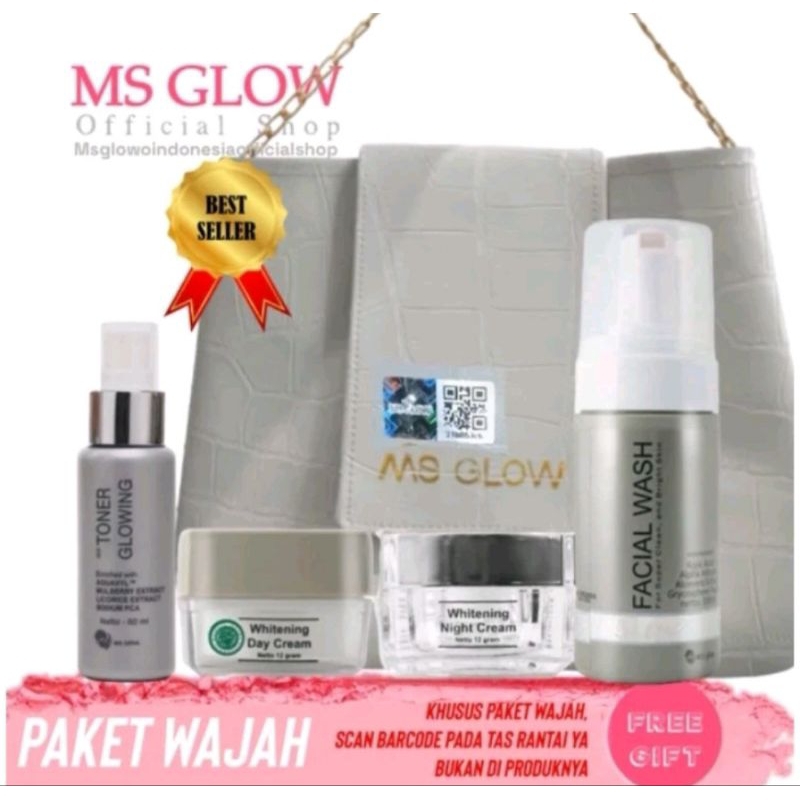 Ms glow paket wajah whitening luminous acne ultimate white cell dna msglow sepaket 1 set paketan ski