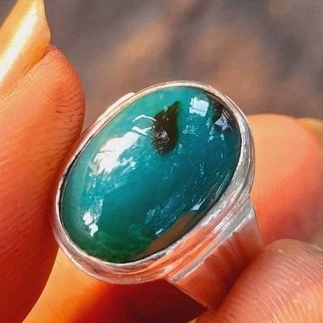 Batu Akik Permata Bacan Doko Majiko/Chrysocolla Chalcedony Asli Natural Harga Murah