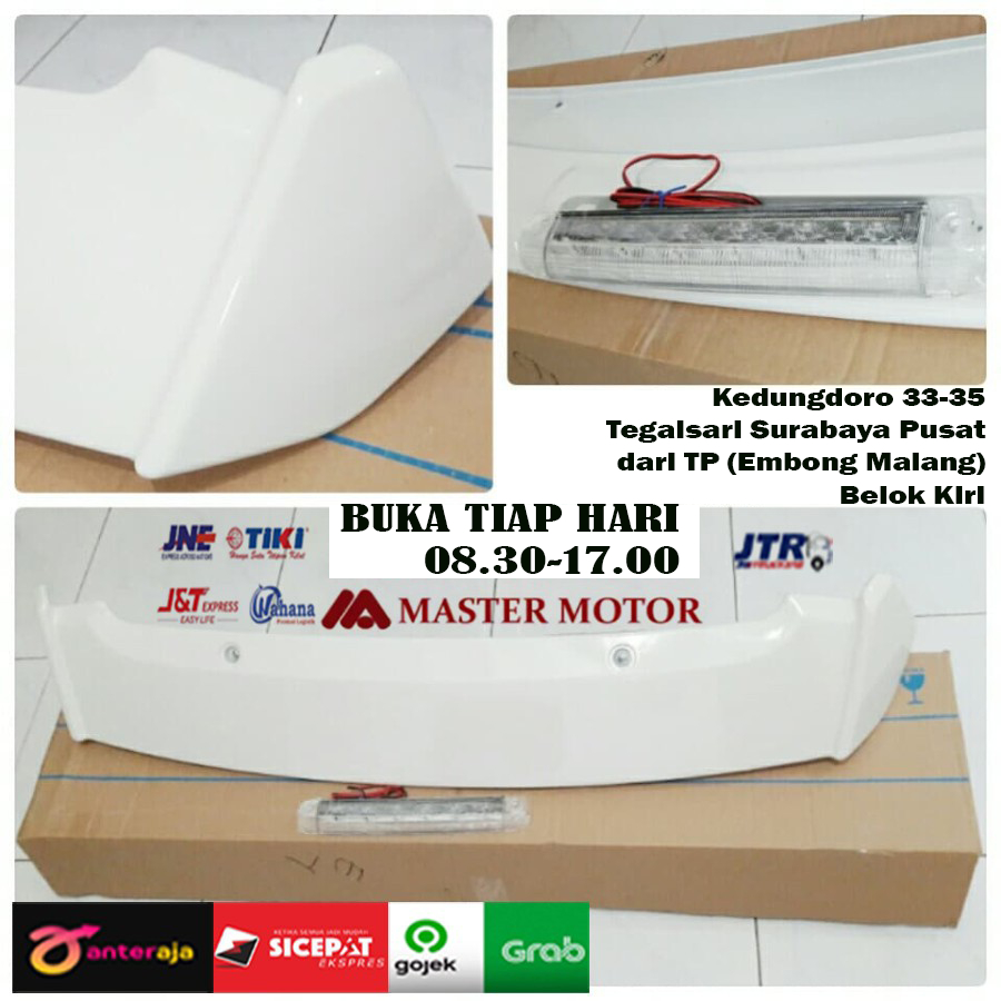 Spoiler Belakang Calya Semua Warna Body plus Lampu - KJS Rear Spoiler Putih Hitam Abu Silver dll