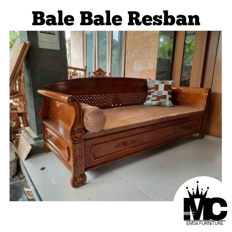 Bale Bale Resban Kayu Jati Bangku Resban Bagong Kayu Jati