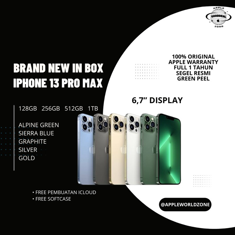 BNIB IPHONE 13 PRO MAX 512GB ORIGINAL