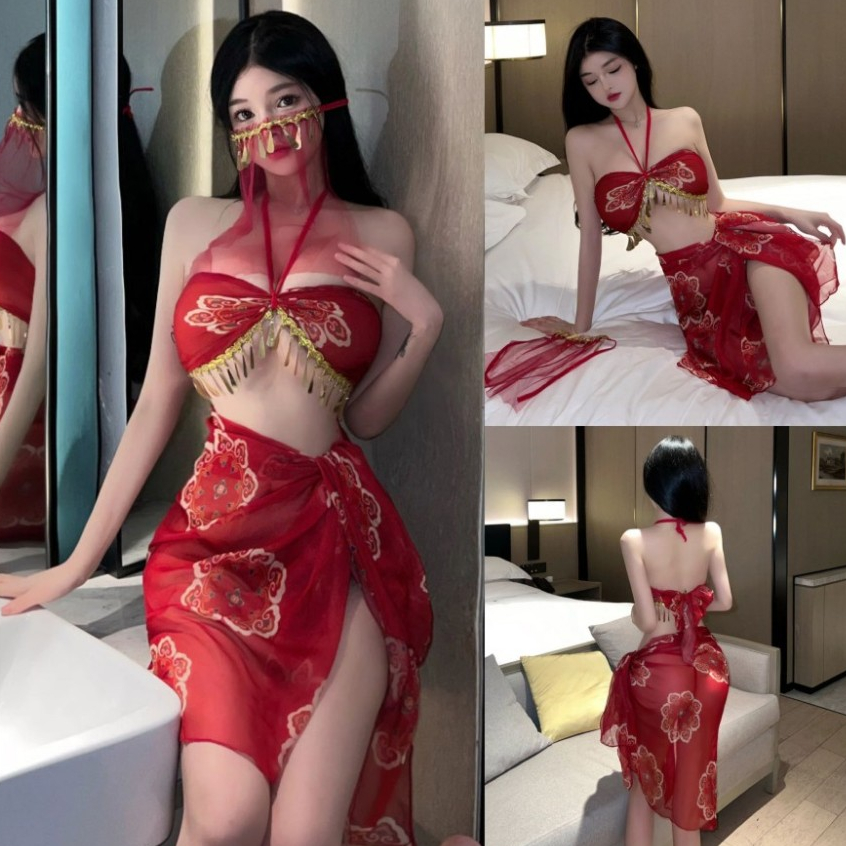Sexy Lingerie Cosplay Costume Indian Dancer Kostum Penari Sexy A1335MR