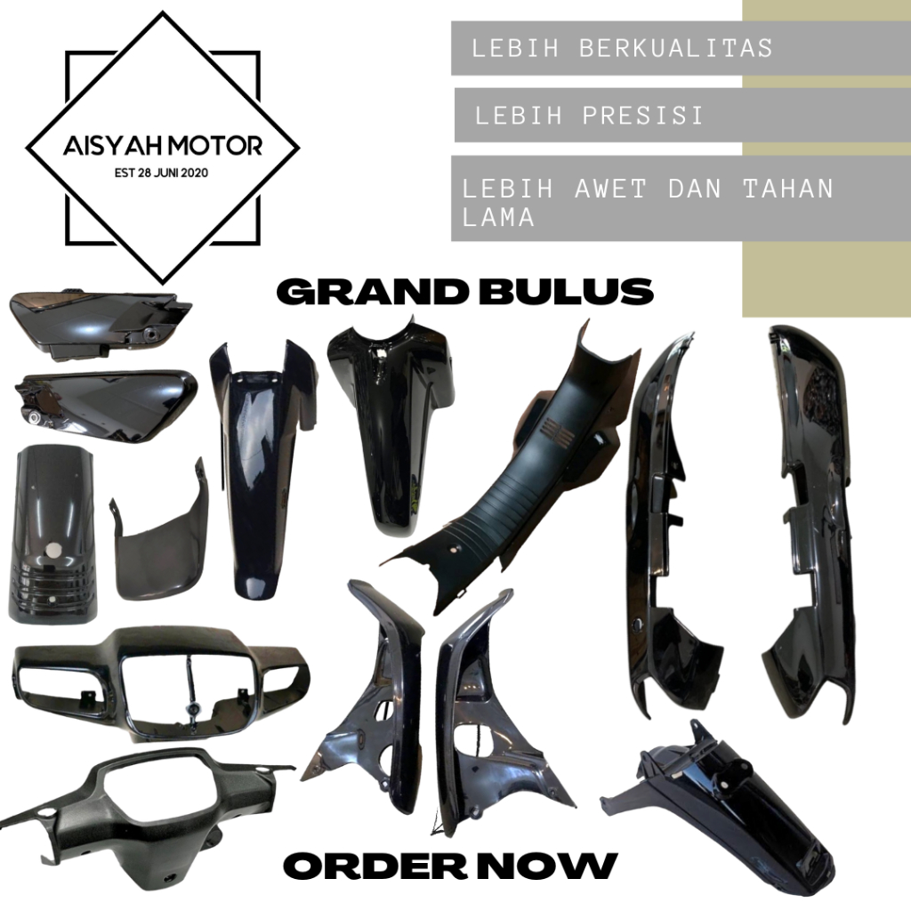 Bodi Honda Astrea Grand Bulus Warna Hitam