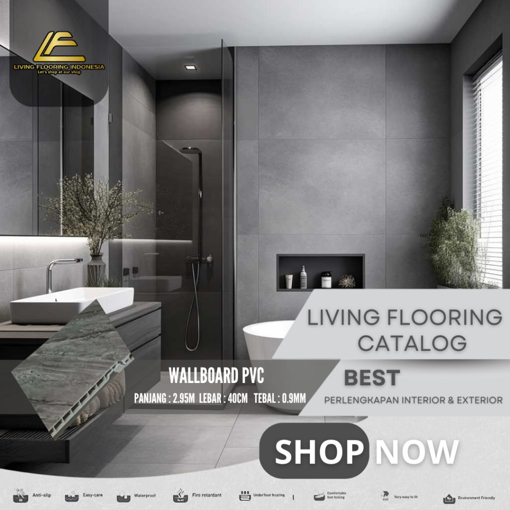 Wallboard PVC | Wallboard Khusus Dinding Motif Kayu Dan Marmer