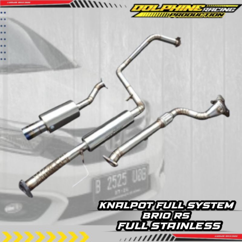 KNALPOT FULL SYSTEM BRIO RS FULL STAINLESS