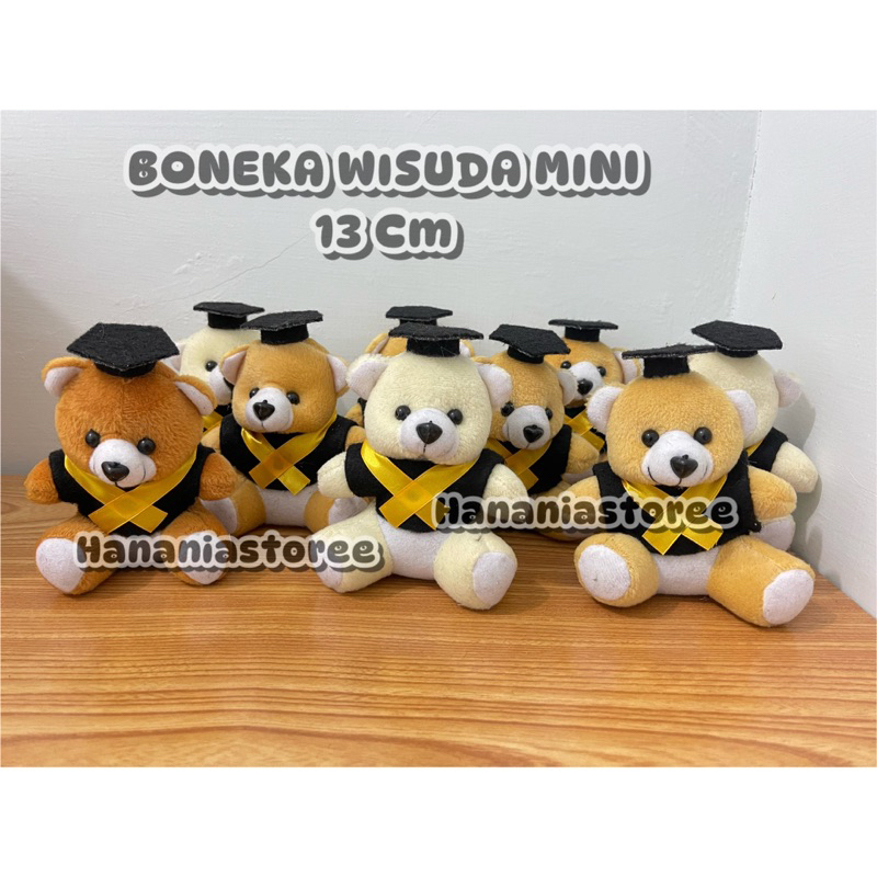 Boneka Bear Wisuda Mini 13 cm Boneka Wisuda Bear Mini Boneka Teddy Bear Wisuda Mini Boneka Tedy Bear