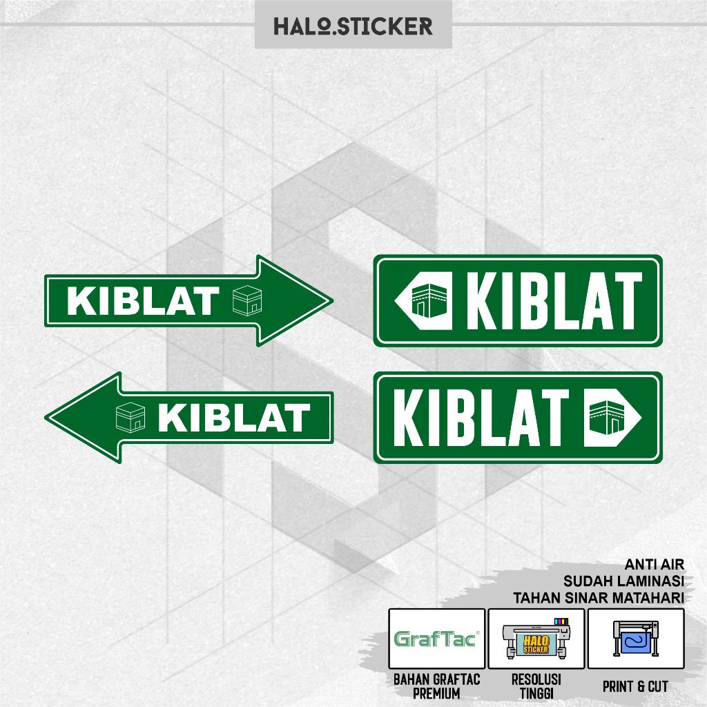 

Stiker Arah Kiblat | Stiker Arah Panah Kiblat | Arah Kiri kanan | Anti Air Waterproof
